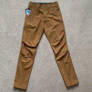 KUHL Revolvr Rogue Pant 30x34 Tapered Fit Lightweight Stretch Teak Brown NWT
